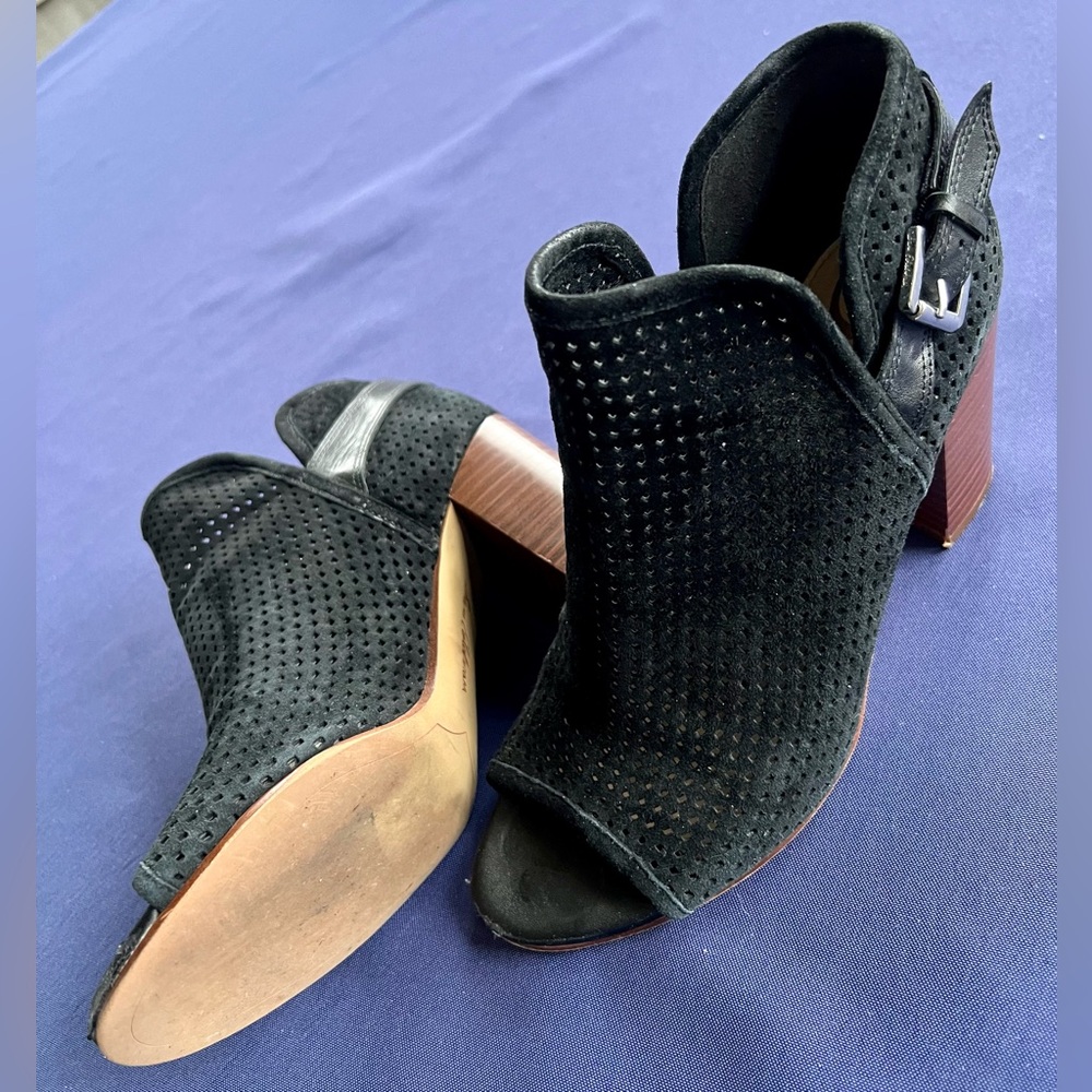 Sam Edelman Black Peep-Toe Ankle Boots ‘Easton’ Size 7.5 M